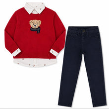 Load image into Gallery viewer, Mayoral Boys 3 Piece Teddy Set - Red