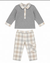 Load image into Gallery viewer, Deolinda Boys Checked Trouser Set - Beige/Grey