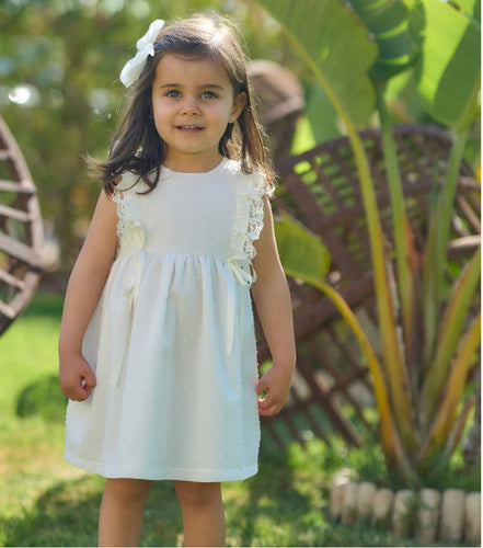 Rapife Girls Ivory Frilled Dress
