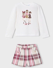 Load image into Gallery viewer, AW25 Girls Mayoral Top and Shorts Set Cherry