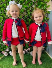 Load image into Gallery viewer, Rahigo Girls Exclusive Red &amp; Navy Jam Pant Set (socks sold separately