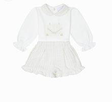 Load image into Gallery viewer, CHIBC By Deolinda Cream Tweed &amp; Pearl Girls Short Set with Jacket