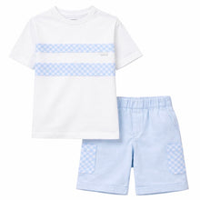 Load image into Gallery viewer, Pastels &amp; Co Reggie Going Gingham T-Shirt &amp; Short Set - Blue 🩵