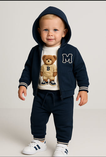 Mayoral Boys 3 Piece Teddy Tracksuit - Navy