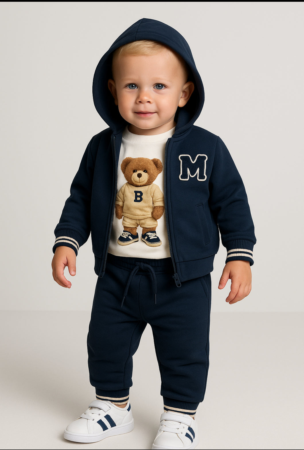 Mayoral Boys 3 Piece Teddy Tracksuit - Navy