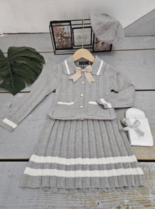 Havannah Knitted Set with Beret & Socka - Grey