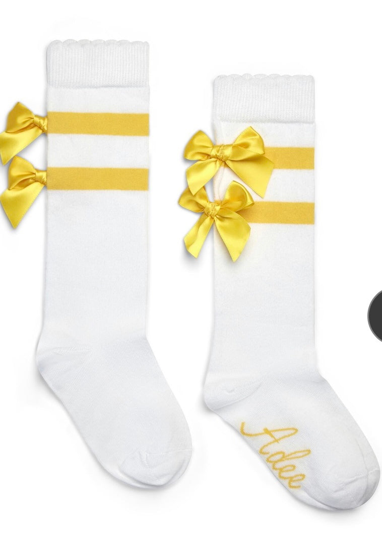 A Dee Dawn Knee High Long Socks - Bright White