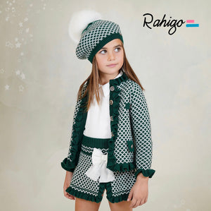 Rahigo Gils Five Piece Skirt Set - Green & White