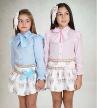 Load image into Gallery viewer, Babine Girls Carousel Skirt Set - Blue