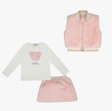 Load image into Gallery viewer, A DEE
Abstract Teddy Sisi Faux Fur Skirt &amp; Gilet Set - Baby Pink