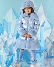 Load image into Gallery viewer, A DEE
A Dee On Ice Penelope Metalic Faux Fur Trim Jacket - Iced Blue (Hat Sold Separately)