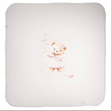 Load image into Gallery viewer, Jamiks white &amp; pink teddy bear blanket