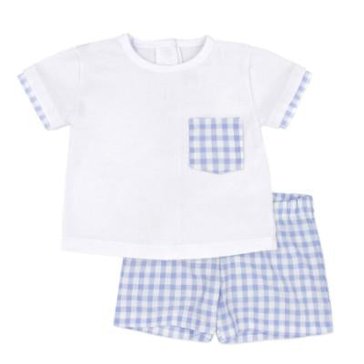 Rapife Baby Boys Checked Short Set - Blue