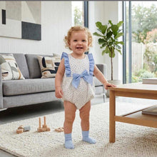 Load image into Gallery viewer, Rapife Summer Baby Girls Floral Ruffle Romper - Sky