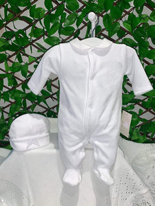 Unisex Baby Velour Angel Wing Sleep Suit