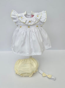 Baby Girls Dress & Nickers -Lemon