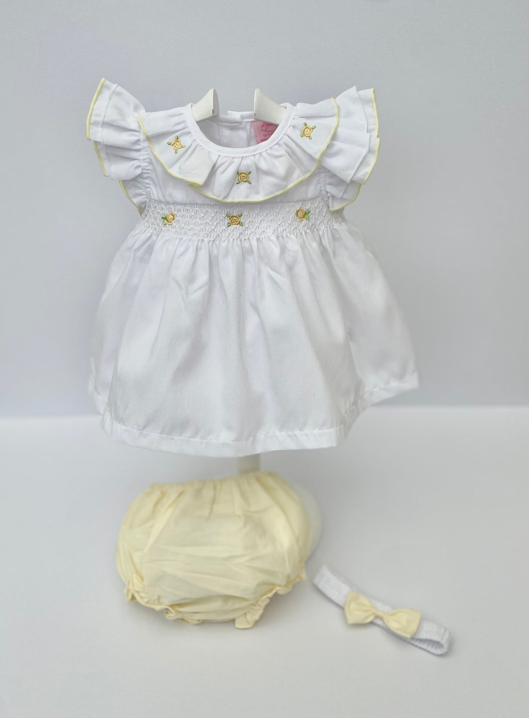 Baby Girls Dress & Nickers -Lemon