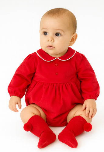 Boys Red Cord Romper
