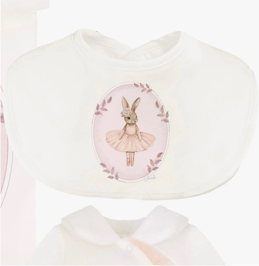 JAMIKS
Velour Eugenie Rabbit Bib - Pink
