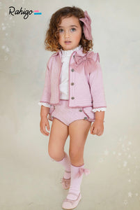 Rahigo Girls 3 Piece Set with Socks - Pink                        (Bow not Included)