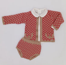 Load image into Gallery viewer, Rahigo Boys Exclusive 4 Piece Jam Pant Set with Socks - Red &amp; Camel