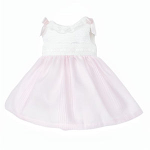 WEE ME BABY GIRL PALE PINK DRESS SHOULDER BOW WITH PANTS