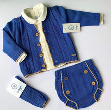 Load image into Gallery viewer, Rahigo Baby Boys Jam Pant Set - Royal Blue &amp; Camel (Socks sold separately)