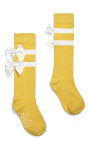 A Dee Dawn Knee High Long Socks - Daisy Yellow