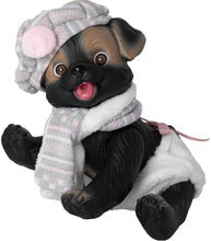 Load image into Gallery viewer, Little Black Dog With Diaper &amp; Scarf