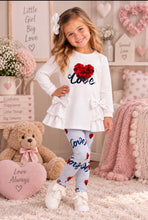 Load image into Gallery viewer, Giorgio Bambini Girls Love Leggings -Blue