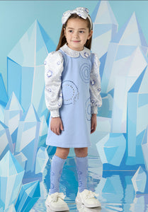 A DEE
A Dee On Ice Prya Satin Printed Sleeve Dress - Ice Blue