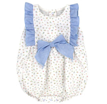 Load image into Gallery viewer, Rapife Summer Baby Girls Floral Ruffle Romper - Sky