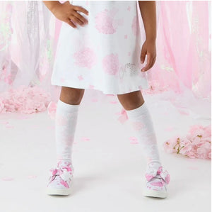 A Dee Courtney along Knee Socks - Bright White