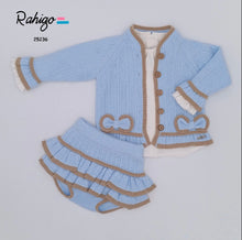 Load image into Gallery viewer, Pre-Order Rahigo Girls 3 Piece Set with Socks - Blue &amp; Camel