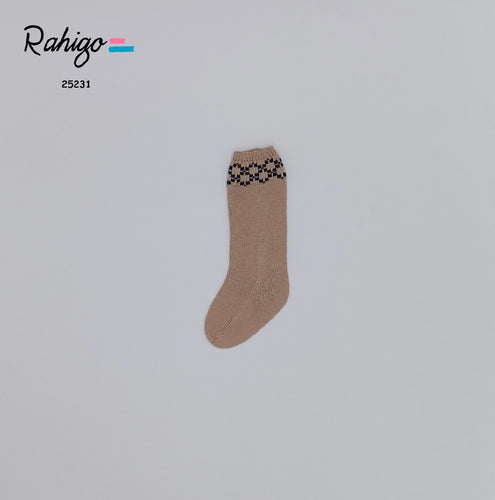 Pre-Order Rahigo Boys Socks - Camel & Navy