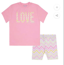 Load image into Gallery viewer, A Dee Loraine Chevron Cycling Short Set - Pink Fairy