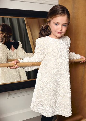 Abel & Lula Girls Sequined Flared Dress