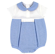 Load image into Gallery viewer, Rapife Baby Boys Cotton Romper - White Sky Blue
