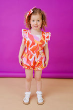 Load image into Gallery viewer, Babine Girls Coral &amp; Orange Abstract Jumpsuit