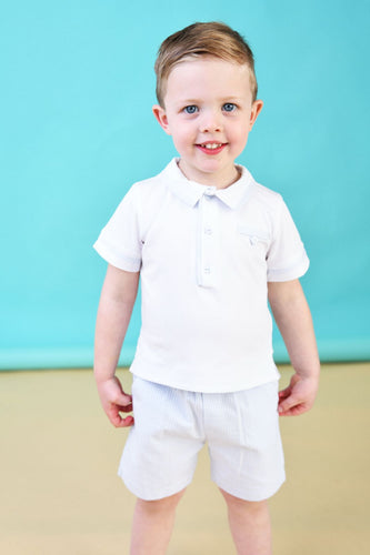 Deolinda Boys Tino Short Set -Blue & White