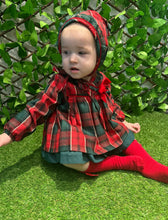 Load image into Gallery viewer, Babine Baby Girls Vestido Dress &amp; Nickers - Red, Green, Gold