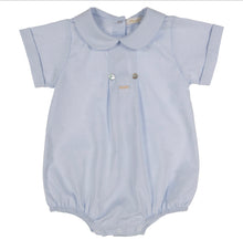 Load image into Gallery viewer, Rigola Baby Boys Organic Linen Romper - Sky Blue
