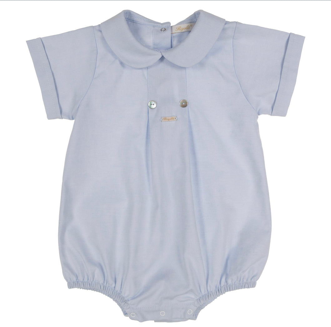 Rigola Baby Boys Organic Linen Romper - Sky Blue