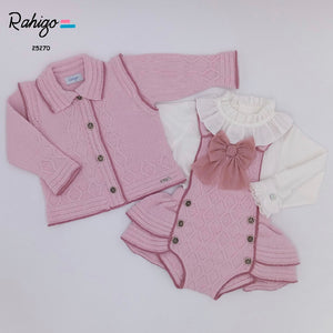 Rahigo Girls 3 Piece Hbar Set with Socks - Pink