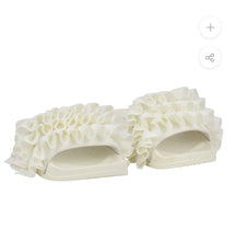Load image into Gallery viewer, A DEE 
Frilly Ocean Pearl Frill Slider - White
