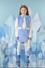 Load image into Gallery viewer, A DEE
A Dee On Ice Prinny Pheonix Faux Fur Skirt Set &amp; Gilet - Iced Blue