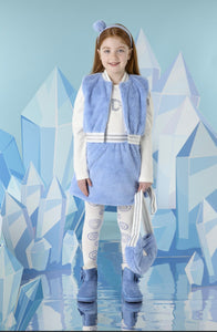 A DEE
A Dee On Ice Prinny Pheonix Faux Fur Skirt Set & Gilet - Iced Blue