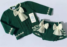 Load image into Gallery viewer, Rahigo Girls Jam Pant Set - Bottle Green &amp; Cream