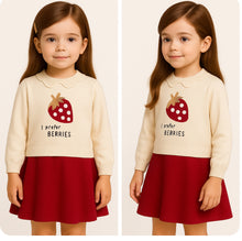 Load image into Gallery viewer, Mayoral Girls Knitted Top and Skirt Set - Red