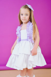 Babine Girls Gingham Lilac Dress 💜